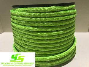 POLYESTER DOUBLE BRAID 16MM X 100MTR NEON SOLID GREEN