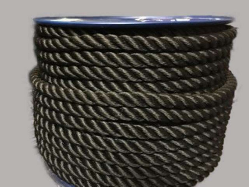 20mm Black Double Braid Polyester Rope (By The Metre