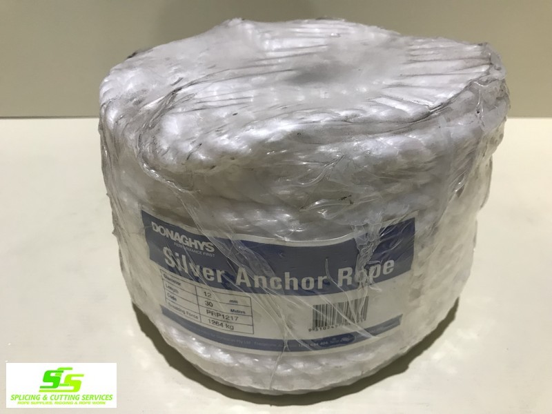 Donaghy's Anchor Rope P/E Silver 12mm x 100mtr