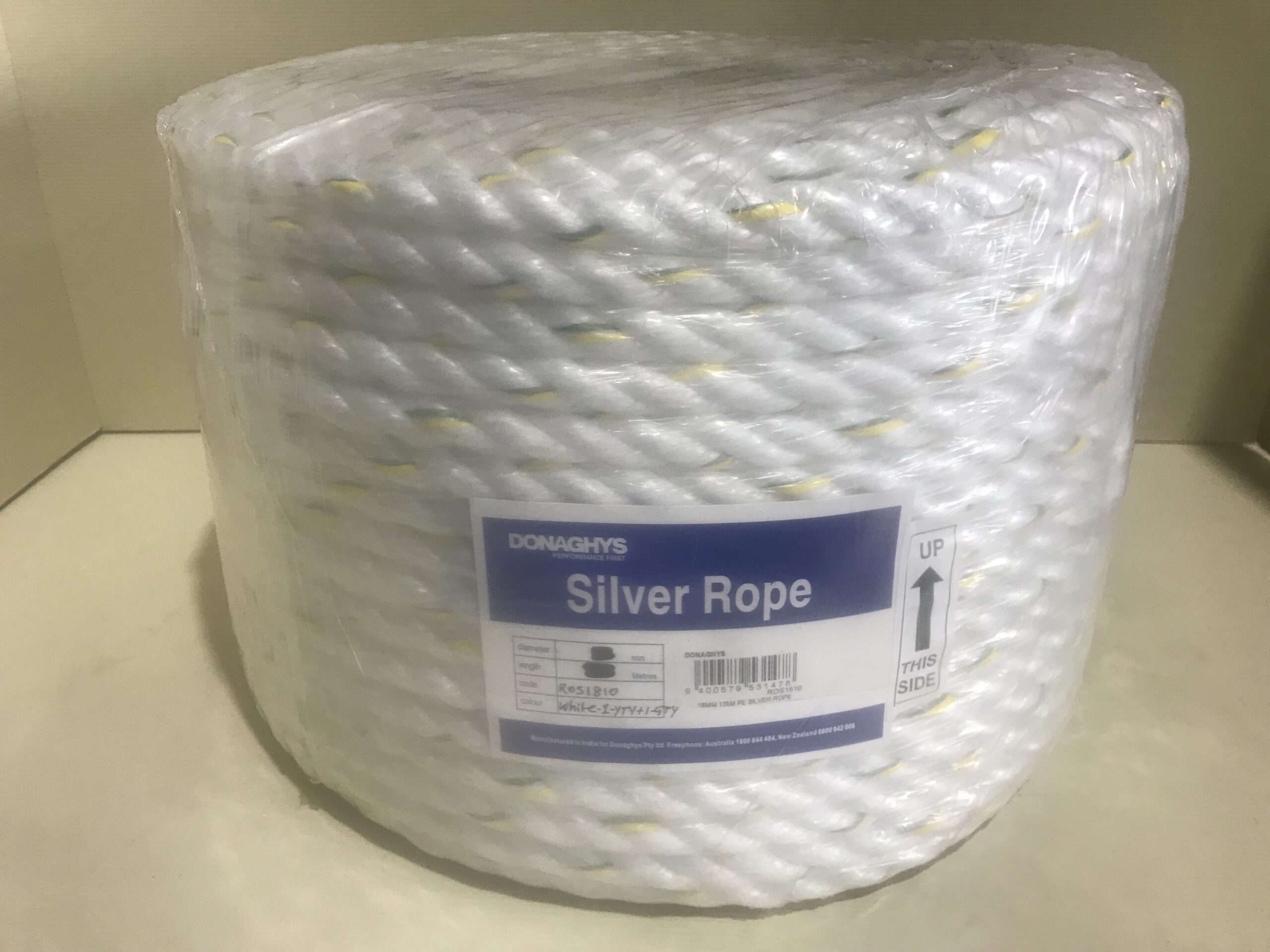 Donaghy's Polyethylene Silver Rope 24mm 25 METRES