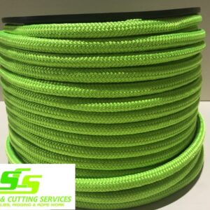 POLYESTER DOUBLE BRAID 16MM X 100MTR NEON SOLID GREEN