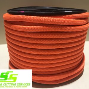 POLYESTER DOUBLE BRAID 16MM X 50MTR NEON SOLID ORANGE