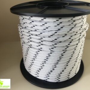 Sailing Rope Double Braid Polyester 10mm x 100m Black Fleck