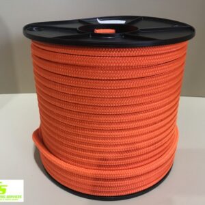 Sailing Rope Double Braid Polyester 12mm x 100m Neon Orange