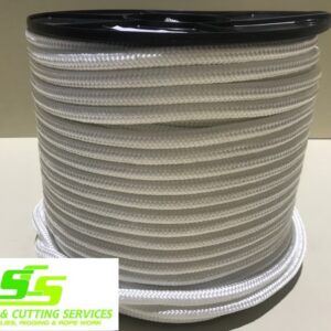 Sailing Rope Double Braid Polyester 10mm x 100m Solid White