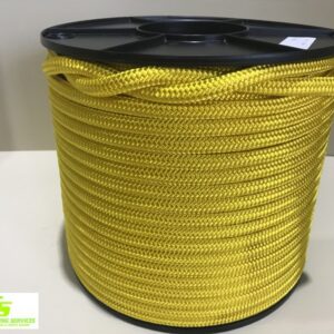 LOWERING ROPE 16mm x 100M D/ BRAID SOLID HI VIZ YELLOW