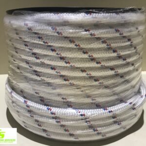 LOWERING ROPE 16mm x 50m  D/BRAID POLYESTER R/B