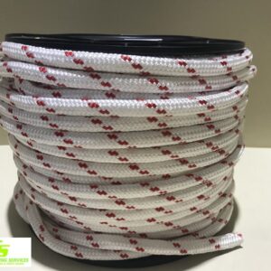 POLYESTER DOUBLE BRAID 16MM X 100MTR Red Fleck