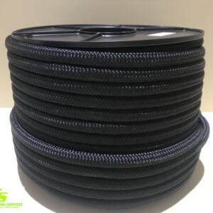POLYESTER DOUBLE BRAID 16MM X 100MTR  Solid BLACK