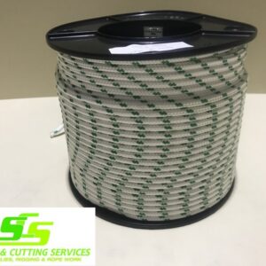 Sailing Rope Double Braid Polyester 6mm x 100m spool Green Fleck