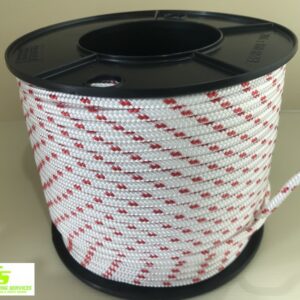 Sailing Rope Double Braid Polyester 6mm x 100m spool Red Fleck