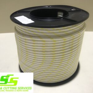 Sailing Rope Double Braid Polyester 6mm x 100m spool Yellow Fleck