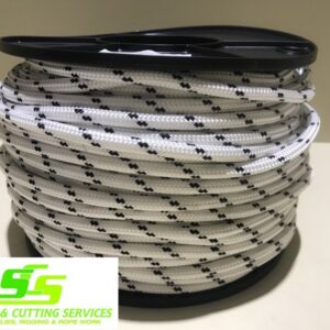 Sailing Rope Double Braid Polyester 8mm x 100m spool black fleck
