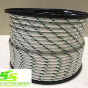 Sailing Rope Double Braid Polyester 8mm x 100m spool Green Fleck