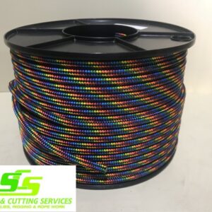 Sailing Rope Double Braid Polyester 8mm x 100m spool Rainbow