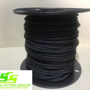 Sailing Rope Double Braid Polyester 8mm x 100m spool Solid Black