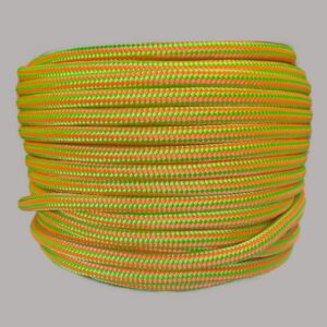POLYESTER DOUBLE BRAID 16MM X 100MTR LIME/ORANGE