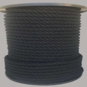 COTTON ROPE BLACK 16MM X 100MTR REEL