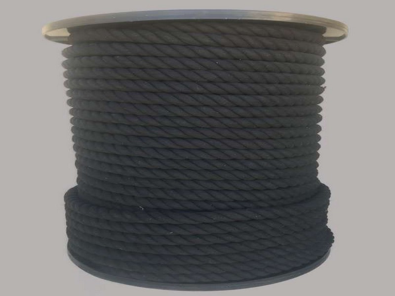 COTTON ROPE BLACK 16MM PER METRE