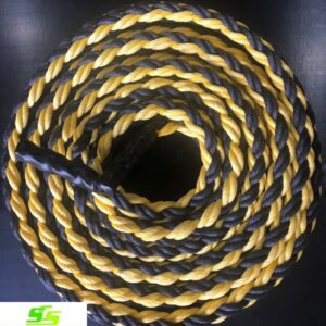 Economy Poly Battling Rope BLACK & YELLOW 45mm x 15m
