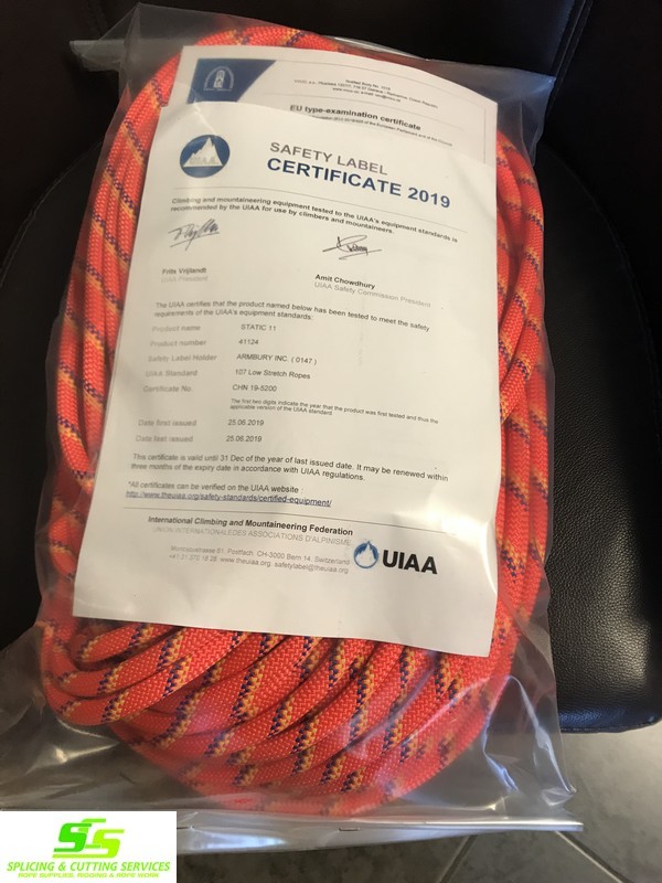 STATIC KERMANTLE 11mm X 50MTRS ARBORIST ACCESS / SAFETY ROPE - Image 2