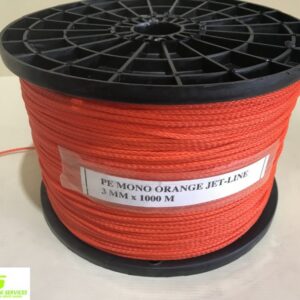 THROW LINE CORD BRAIDED ORANGE POLYETHYLENE 3mm x 1000m