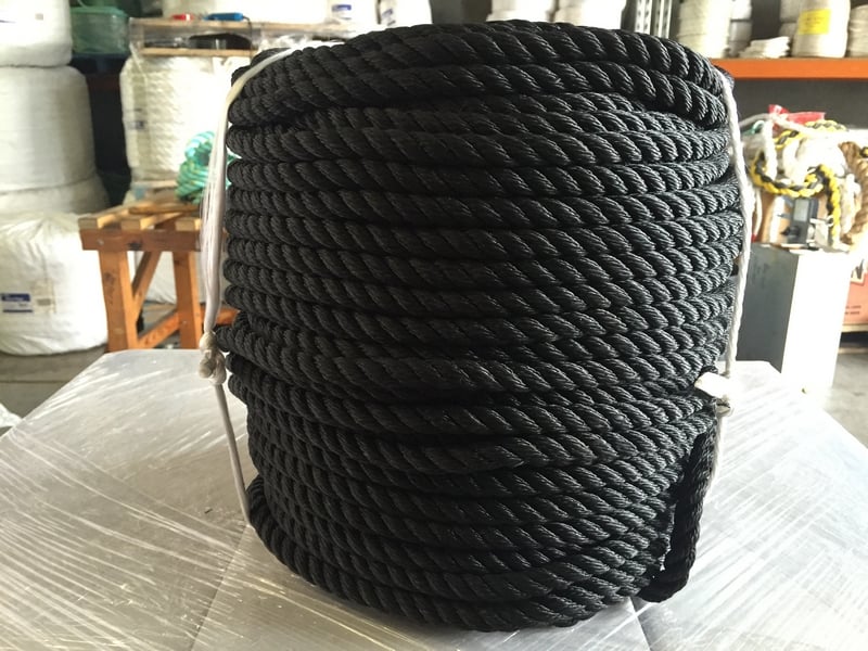 POLYPROPYLENE MULTIFLAMENT ROPE 12MM X 100M BLACK