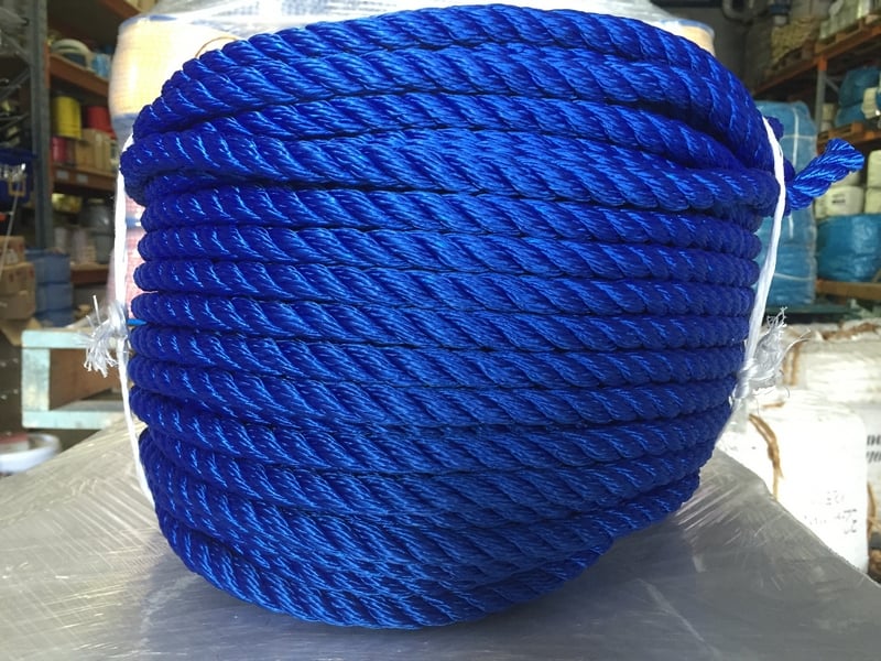 POLYPROPYLENE MULTIFLAMENT ROPE 16MM X 100M BLUE