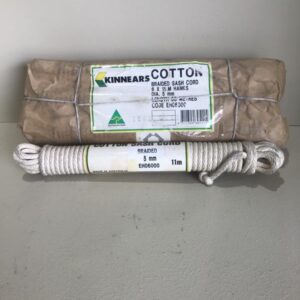 Braided Cotton Sashcord 5mm x 11m HANK FREE SHIPPING