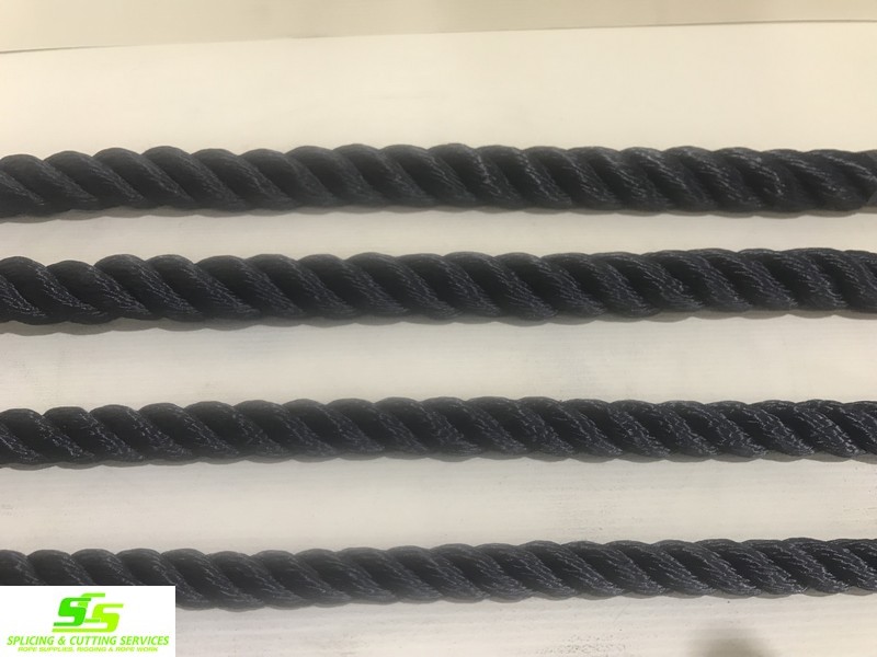 12MM POLYESTER ROPE BLACK X METRES