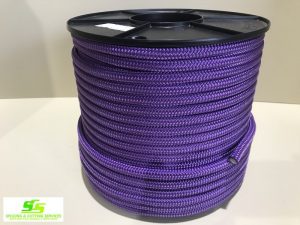 Sailing Rope Double Braid Polyester 12mm x 100m Purple