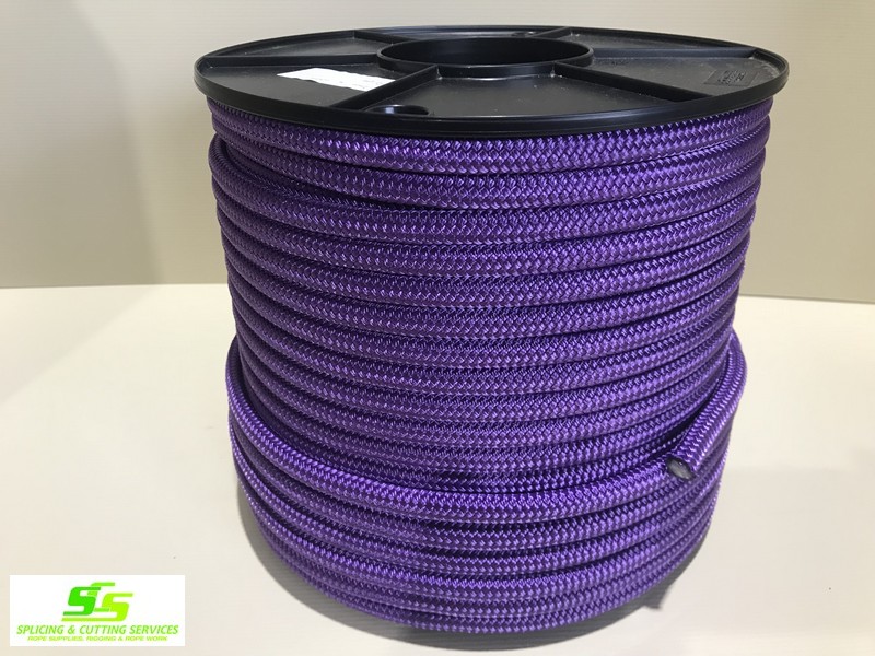 Sailing Rope Double Braid Polyester 12mm x 100m Purple