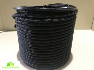 POLYESTER DOUBLE BRAID 12MM x 100MTR Solid BLACK