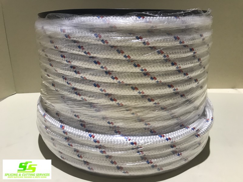 LOWERING ROPE 16mm x 50m D/BRAID POLYESTER R/B