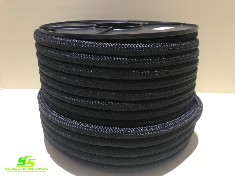 POLYESTER DOUBLE BRAID 16MM X 100MTR Solid BLACK