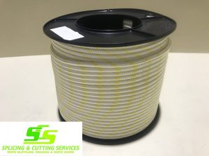 Sailing Rope Double Braid Polyester 6mm x 100m spool Yellow Fleck