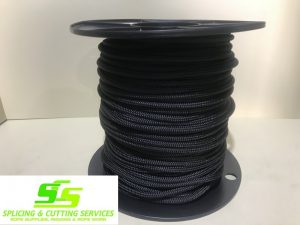 Sailing Rope Double Braid Polyester 8mm x 100m spool Solid Black