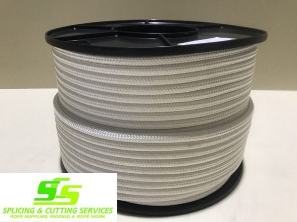 Sailing Rope Double Braid Polyester 6mm x 100m spool White - Splicing ...