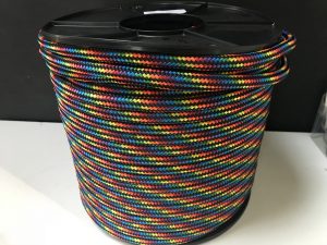 Sailing rope Double Braid Polyester 10mm x 100m Rainbow